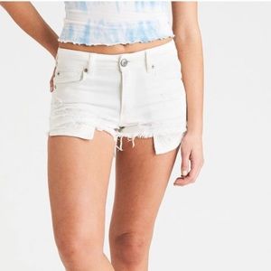 American Eagle White Denim Shorts